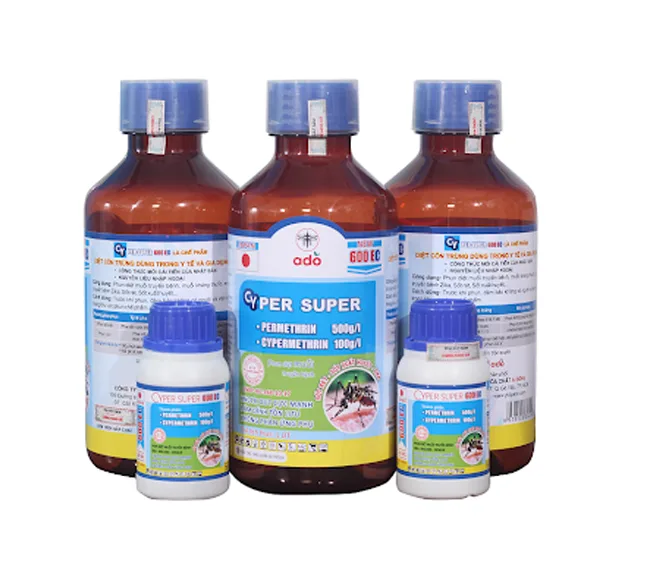 Thuốc diêt côn trùng Cyper Super 600EC - Giới thiệu, công dụng, tính năng và cách sử dụng.