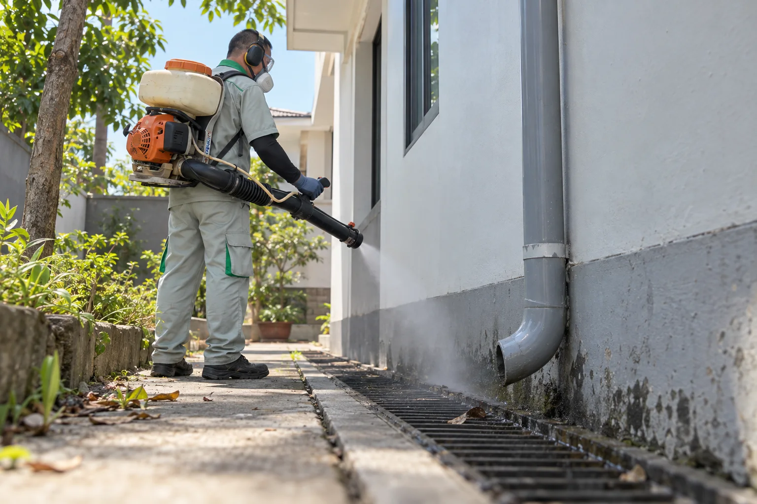 Nguồn muỗi quanh nhà nằm trong bán kính nào?